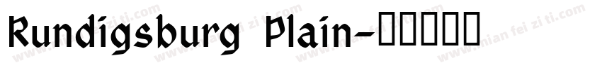 Rundigsburg Plain字体转换